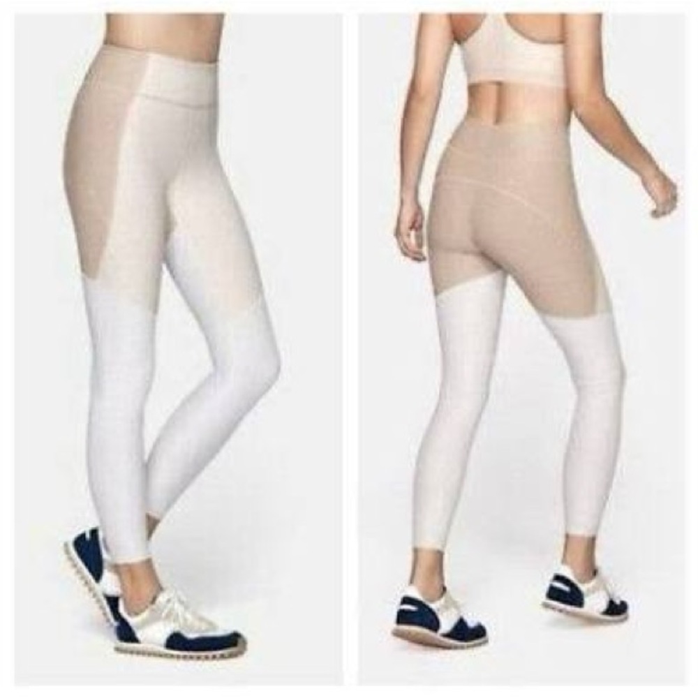 Outdoor voices oat color block leggings